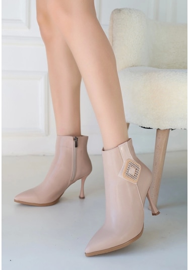 Moose Nude Cilt Topuklu Bot Nude