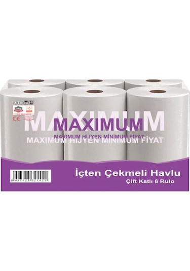 Maximum İçten Çekmeli Kağıt Havlu 6'lı 2.5 KG
