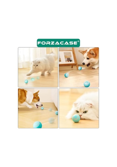 Forzacase Akıllı İnteraktif Şarjlı Kedi Oyuncağı Kedi Topu