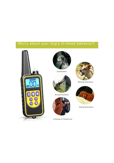 Hallow-köpek Eğitim Yaka Köpek Şok Yaka Uzaktan 800 Metre,siyah Qy