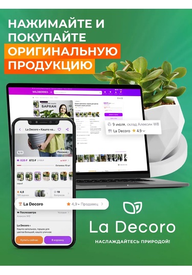 La Decoro Sukulentler İçin Saksı, Menekşe Saksıları, Kaktüs Saksısı. 332559406