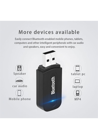 Sones M1 Bluetooth Ses Verici Alıcı Adaptörü Taşınabilir Ses Çalar Siyah