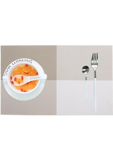 Placemat Aşınmaya Dayanıklı Su Geçirmez Kaymaz Isı Yalıtımı Dikdörtgen Masa Mat Züccaciye Bardak Altlığı Yeşil