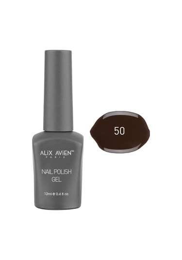 Alix Avien Kahverengi Kalıcı Oje 50-yoğun Renk Veren Jel Oje 12 Ml-nail Uv Gel Polish 50