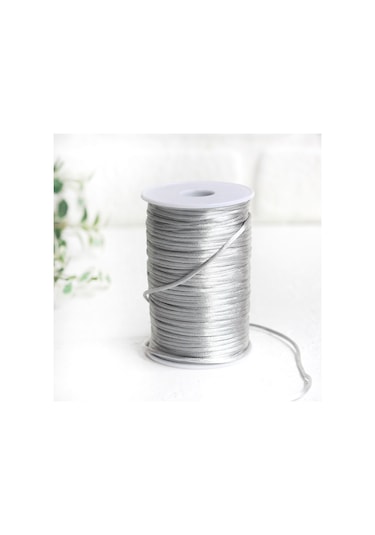Gri floş ip (sıçan kuyruğu), 2 mm  5 metre Gri