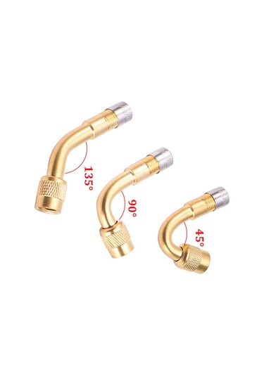 Neevoyu Bronz Lastik Valfi Uzatıcı Çubuk 90 Derece - Otomobil, Motosiklet Ve Kamyonlar İçin Easy Kurulumlu Metal Valf Kapağı