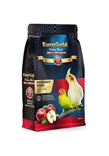 Eurogold Deluxe Gerçek Elmalı Premium Sultan Papağanı Yemi 1 KG
