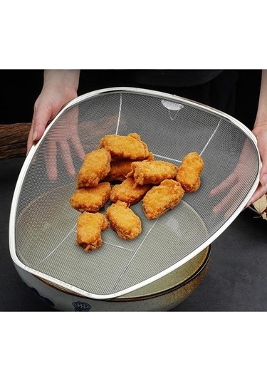 Pazly Suntek Paslanmaz Çelik Süzgeç Sepeti - Kevgir Sebze Mutfak Gümüş Gümüş