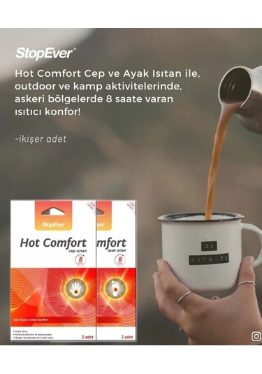 Hot-comfort 8 Saat Etkili Ayak Isıtıcı Pad 2x2'li Paket Turuncu