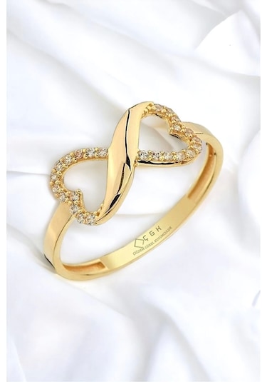 Çgk Çiğdem Gürel Kuyumculuk Sonsuzluk Altın Yüzük Sarı