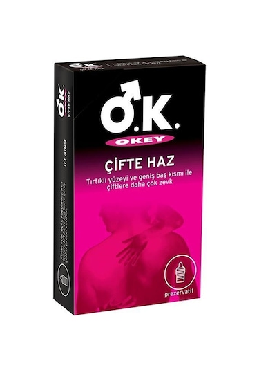 Okey Çifte Haz Prezervatif 10 Adet