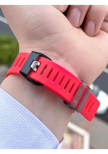 Joefox G-shock Kasa Kırmızı-Siyah Digital 5 ATM Spor Kol Saati J-gs01