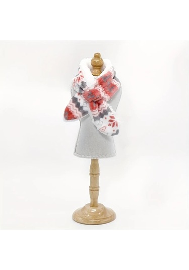 Elmpaly Pembe S Yumuşak Pluş Köpek Atkı Kazağı Kışlık Kürk Yelek