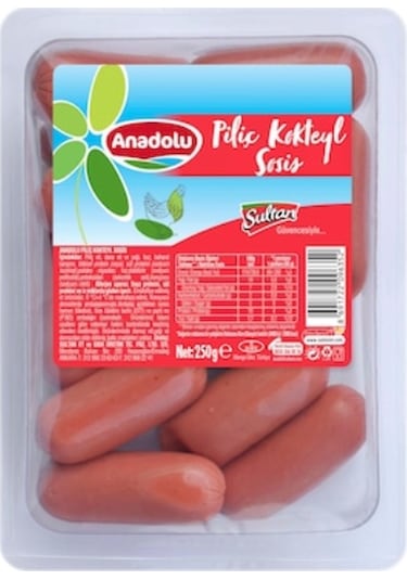 Anadolu Piliç Kokteyl Küvet Sosis 250 G