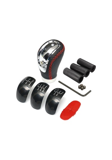 5 6 Hız Araba Manuel Vites Topuzu Değiştirme 8mm 10mm K9452 Siyah