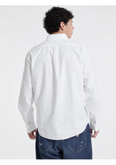 Guess Jeans Erkek Beyaz Regular Fit Gömlek M5yh64whfk1-g011 Beyaz