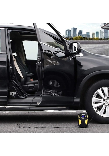 Araç Hava Lastik Şişirme Kompresörü Göstergeli Oto Lastik Pompası