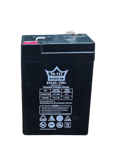 Ortec Black 6v 4 Ah Bakımsız Akü 2024 Üretim