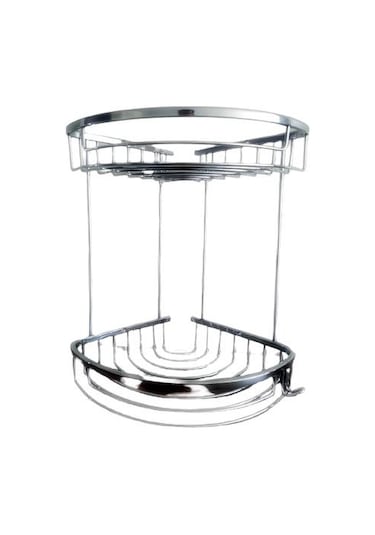 Geseus Pirinç Banyo Köşelik Şampuanlık Duş Rafı Ömür Boyu Paslanm Çok Renkli