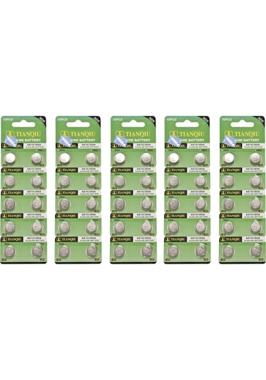 Tianqiu AG10 LR1130 389A Alkalin Düğme Pil 10 x 5'li