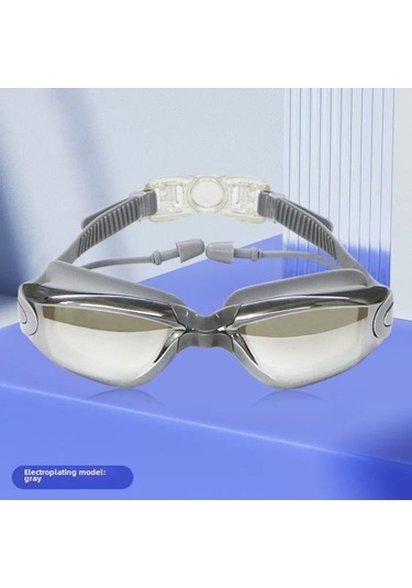 Yetişkin Yüzme Gözlüğü Su Boyutu Buğu Önleyici Yüzme Dalış Gözlüğü Hd Şeffaf Yüzme Gözlüğü Kutulu Kaplama-gri Çok Renkli