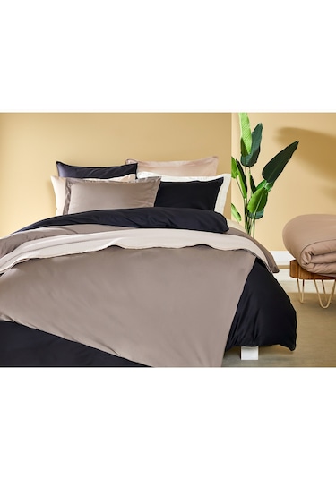 Linens Mix&match Pamuk Tek Kişilik Saten Nevresim Kılıfı Taş