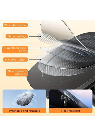 Boatshop1 Siyah 360 Derece Araba Tutucu Katlanabilir Anti Slip Adsorpsiyon Super Saglam Silikon Telefon Tutucu Tüm Telefonlar Icin