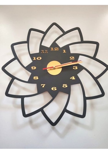 Duvar Saati Dalgalı Model Ahşap