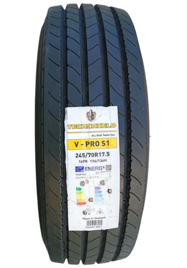 245/70 R17.5 136m 16pr Vpro S1 Düz M+s Techshıeld, 2025 Tayland Üretim