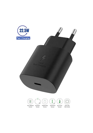 Galaxy Watch 5 Uyumlu 22.5W Type-C Girişli Hızlı Şarj Aleti Adaptör - İthalatçı Garantili
