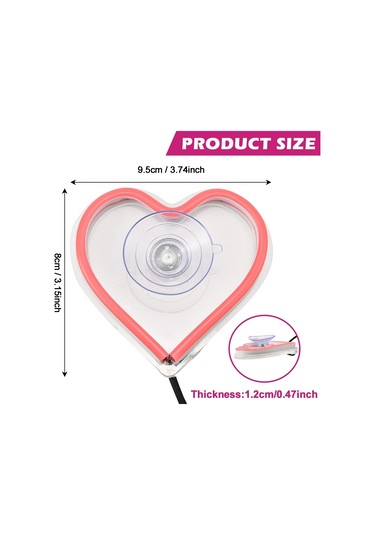 Araba Iç Dekoratif Ortam Işığı Kalp Şeklinde Atmosfer Lamba Neon Renk Red 1 1 Piece Set