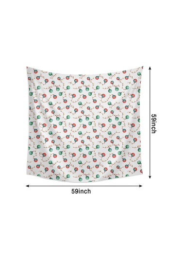 Noel Temalı Kare Duvar Gobleni 59x59 İnç, Oturma Odası, Yatak Odası Ve Genç Odası Süslemesi İçin