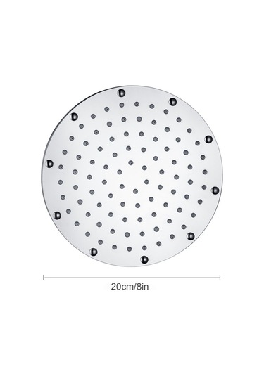 İnç Led Yağmur Duş Başlığı Yuvarlak Duş Başlığı Otomatik Renkli Yanıp Sönen Işıklar Banyo Duş Başlığı Gümüş