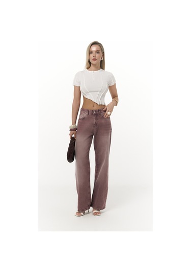 Norris Asimetrik Ekru Crop Ekru