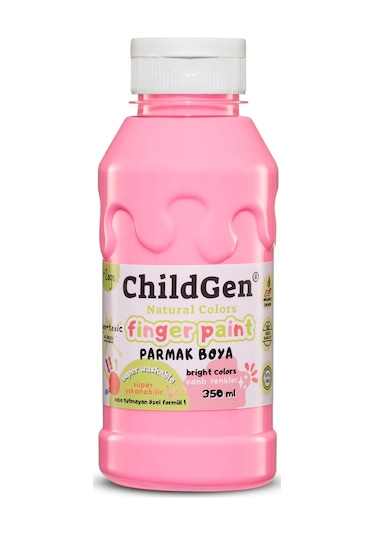 Childgen Süper Yıkanabilir Parmak Boya 350ml - Pembe