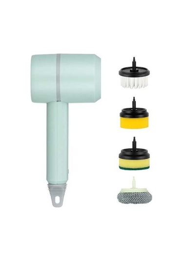 Createtech Ünite Turkuaz Temizlik Temizleme Springsun Kablosuz İşlevli Fırçası Fırça Ev Elektrikli Dört Çok Başlığı, Aracı Ana + Qi