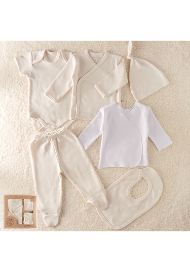 Bilge Bebek Unisex 6'lı Organik Hastane Çıkışı Seti Organik