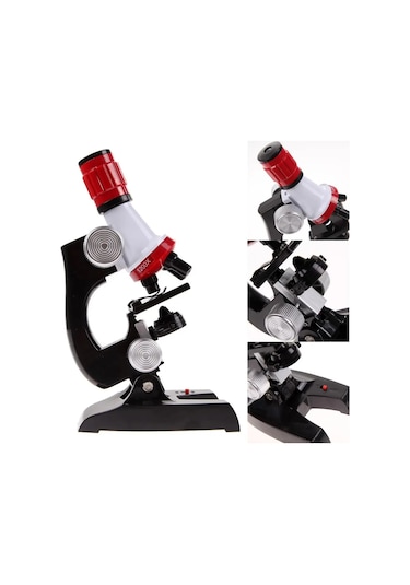 Techtic 100x-1200x Eğitici Mikroskop Kiti Zoom Science Led Işıklı