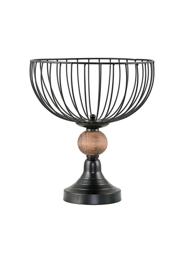 Metal Tel Meyvelik Siyah-ahşap Detaylı