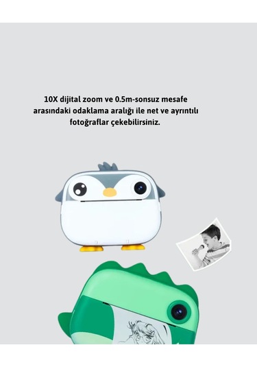 12 Özel Efektli Ve Self-timer Fonksiyonlu Baskı Kamera
