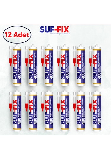 Suf-fix 400 High Tack Ms Polimer Montaj Yapıştırıcısı 290ml 12 Adet Toptan Paket