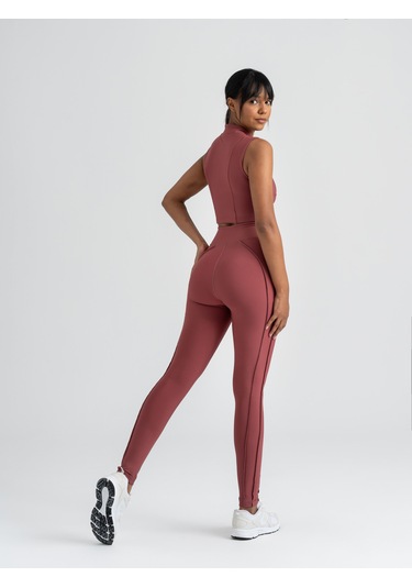 Dikişle Modellenmiş Spor Tayt Rose