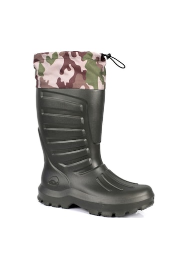 Sonimix Kauçuk Avcı Çizme Termal Çoraplı Boğazlı Poli Erkek Çizme