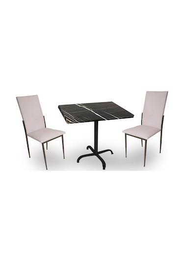 Beymobilya Bahçe Ve Balkon Masa Takımı Indigo Werzalit Kare - Gözde 2Li (80X Beyaz