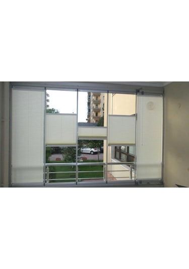 Cam Balkon Plise Perde İthal Vip Serisi, 9 Renk, Alüminyum Kasa (442549120)