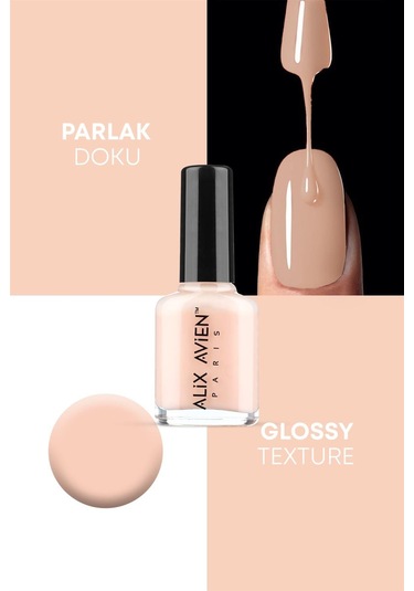 Alix Avien Şeftali Rengi Oje 07 Yüksek Pigmentli Uzun Süreli Kalıcılık Hızlı Kuruma Nail Lacquer 07
