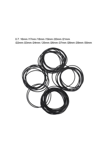 Lemestar Saat Su Geçirmezlik Gevşekliği Tamiri İçin Kauçuk O-ring Seti - 0.8mm Kalınlık, 500 Adet, Saat Tamircileri İçin Uygun