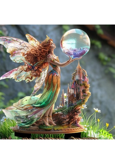 Peri Ve Kristal 2d Düz Akrilik Dekorasyon Bahçe Dekorasyonları