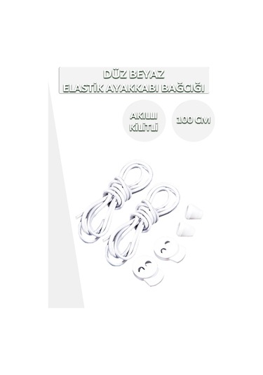 Lucky Akıllı Kilitli Elastik Düz Ayakkabı Bağcık 100 Cm 001