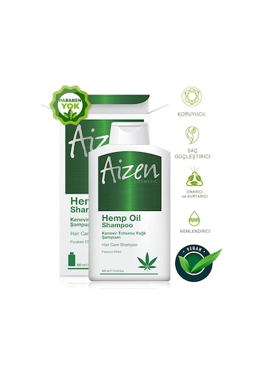 Aizen Cosmetic Kenevir Yağlı Şampuan 400 ML